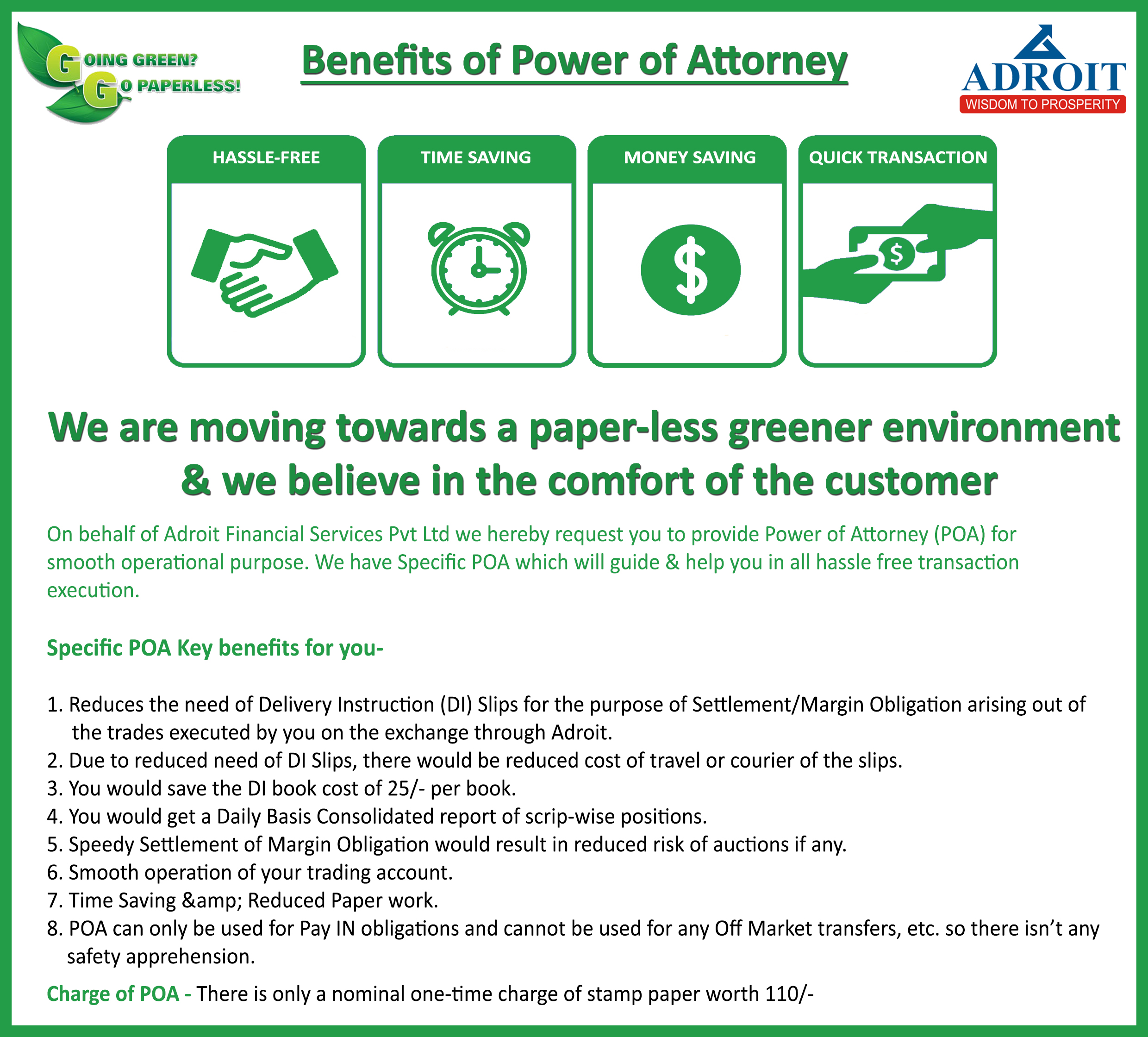 Benefits of Power of Attorney Benefits of Power of Attorney